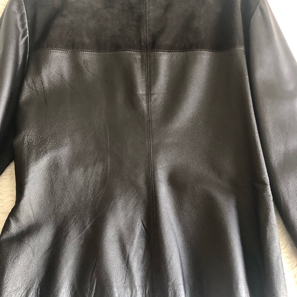 RTG chemise style leather & suede coat size 11 - Picture 4 of 11